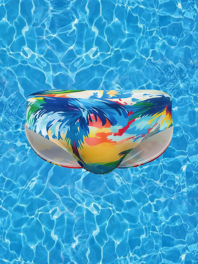 Men's 3D Pouch Ink Art Beach Swim Briefs | dmunderwear