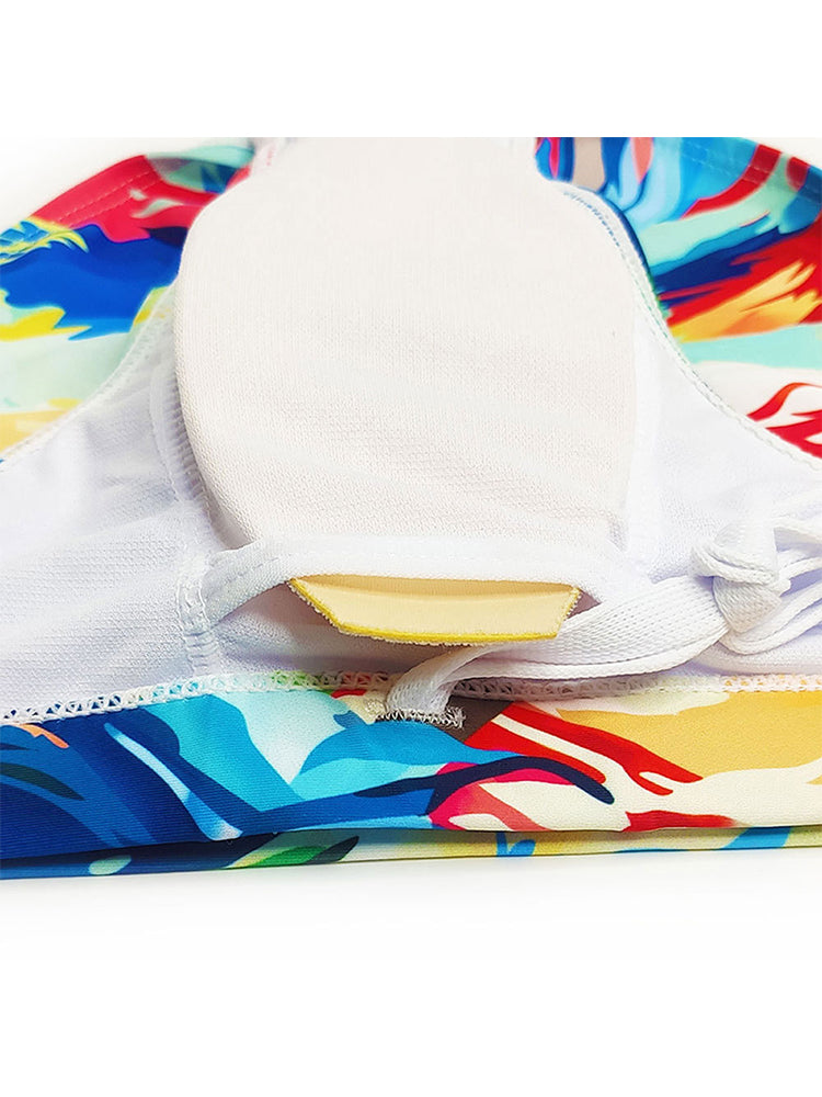 Men's 3D Pouch Ink Art Beach Swim Briefs | dmunderwear detail image 12