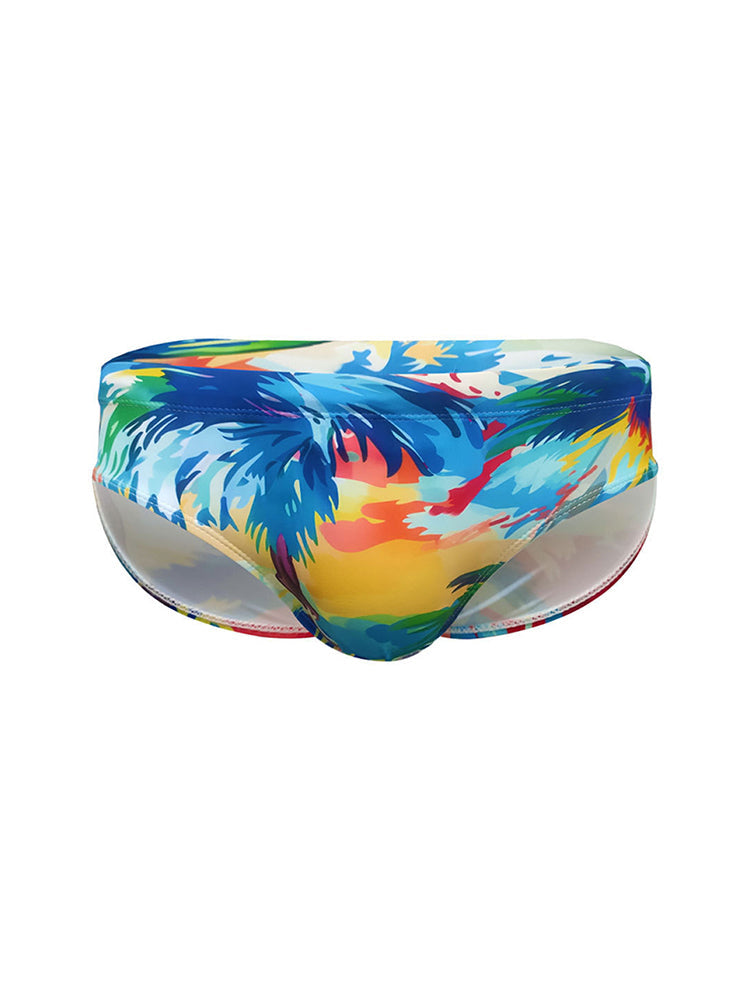 Men's 3D Pouch Ink Art Beach Swim Briefs | dmunderwear detail image 13