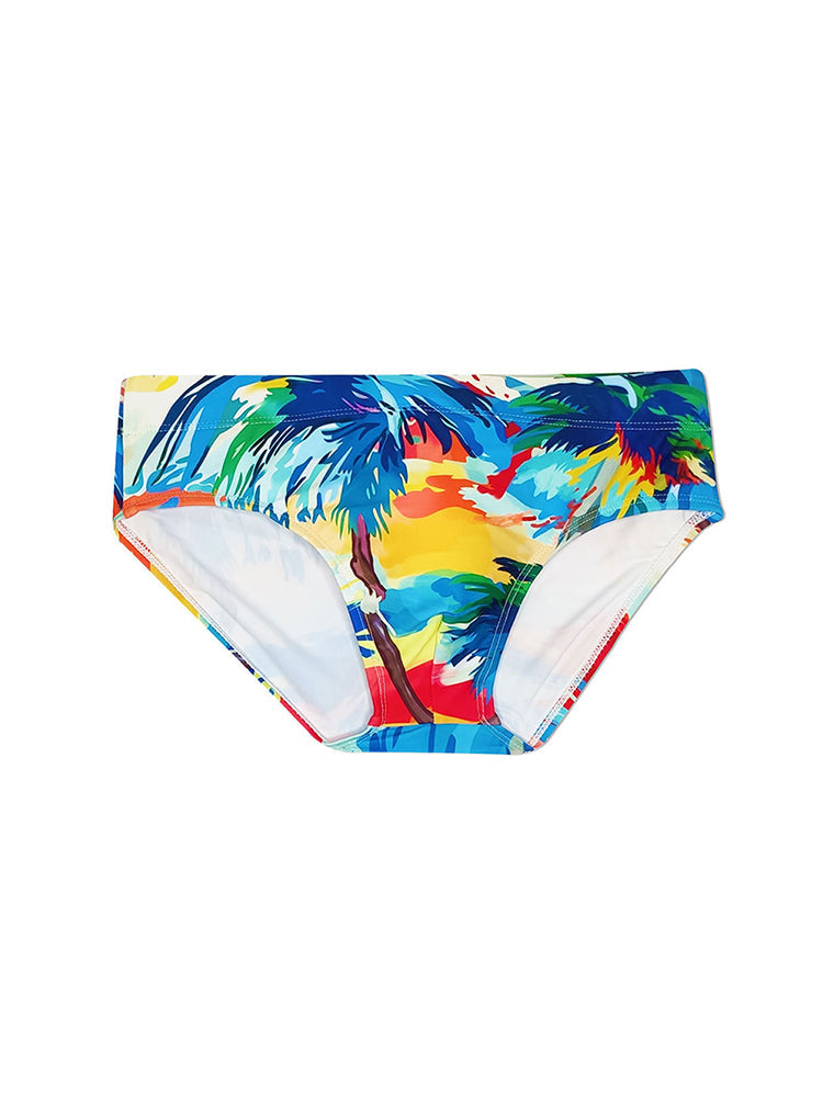 Men's 3D Pouch Ink Art Beach Swim Briefs | dmunderwear detail image 14