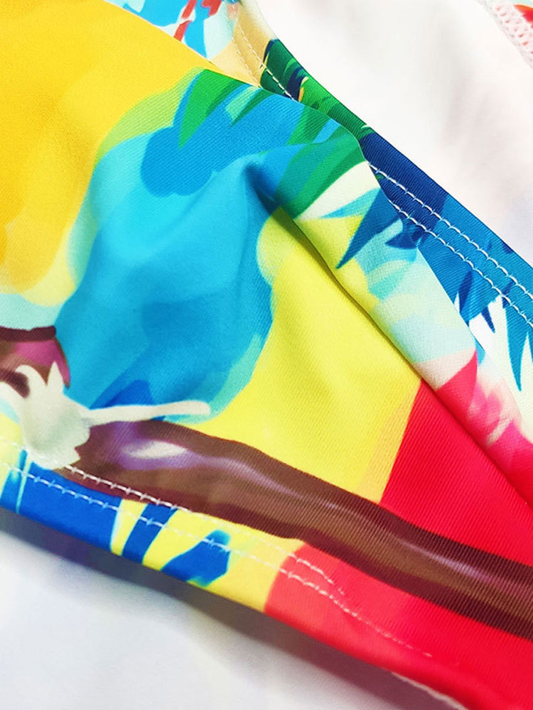 Men's 3D Pouch Ink Art Beach Swim Briefs | dmunderwear detail image 6