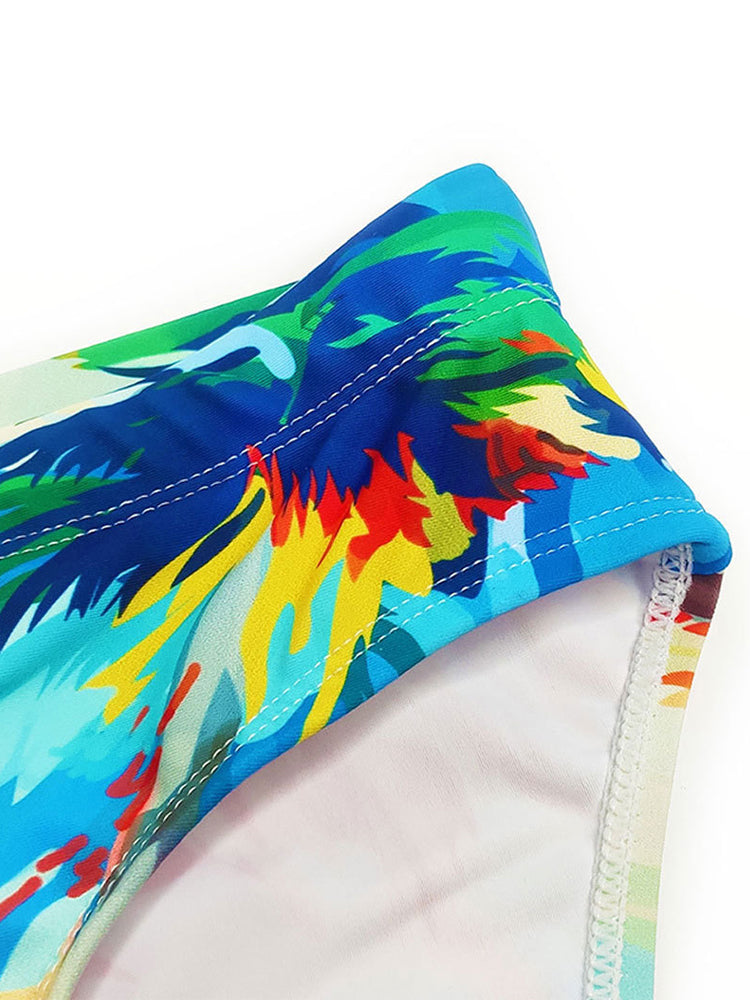 Men's 3D Pouch Ink Art Beach Swim Briefs | dmunderwear detail image 7