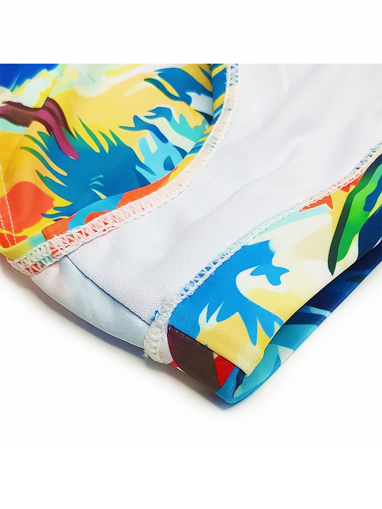 Men's 3D Pouch Ink Art Beach Swim Briefs | dmunderwear detail image 9