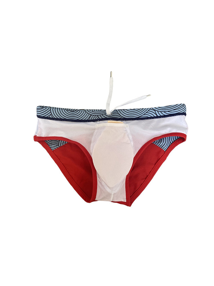 Men's 3D Pouch Low-Rise Sexy Swim Brief | dmunderwear detail image 14