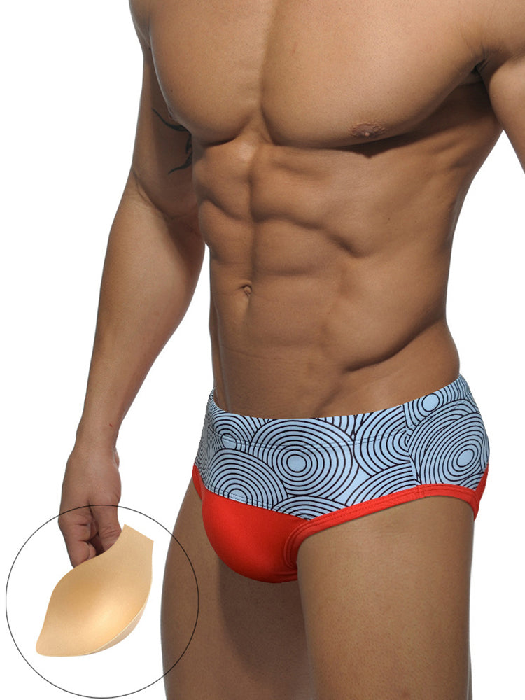Men's 3D Pouch Low-Rise Sexy Swim Brief | dmunderwear detail image 2