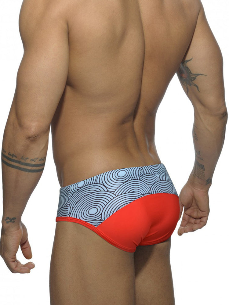 Men's 3D Pouch Low-Rise Sexy Swim Brief | dmunderwear detail image 4