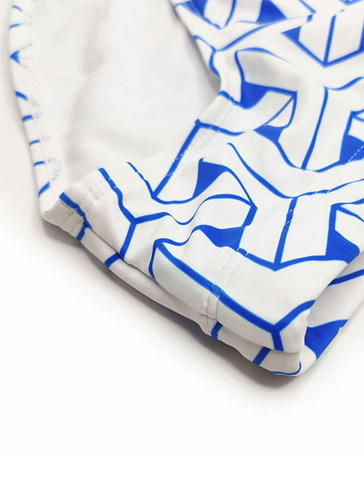 Men's 3D Pouch Printed Fitness Swim Briefs | dmunderwear detail image 14