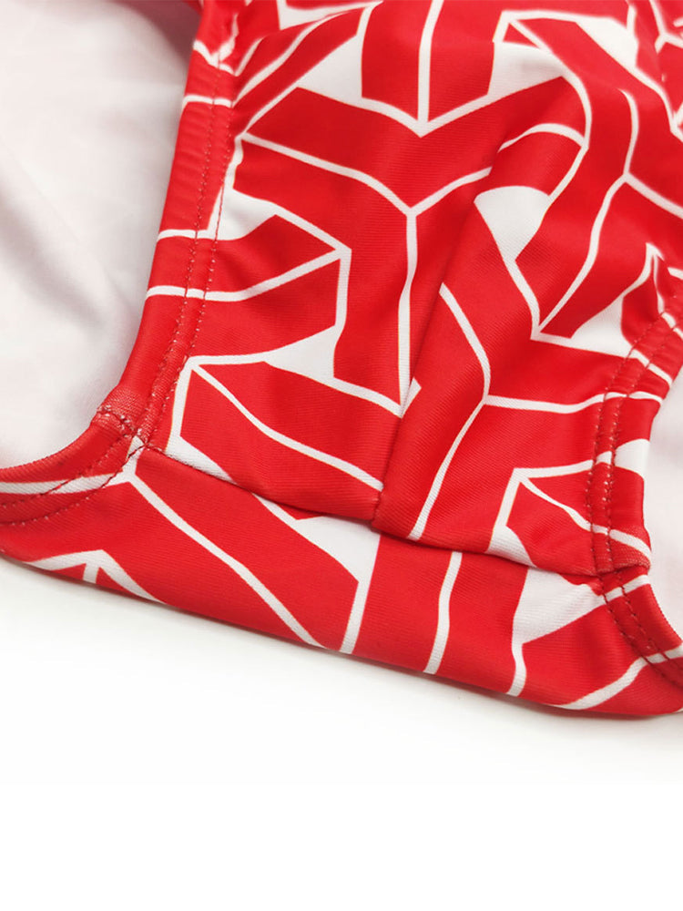 Men's 3D Pouch Printed Fitness Swim Briefs | dmunderwear detail image 20