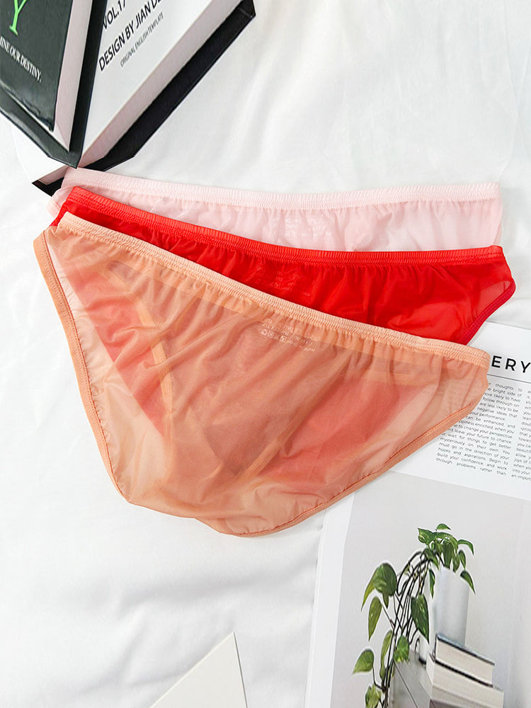 Men's Sheer Low-Rise Bikini with Contoured Pouch | dmunderwear detail image 15