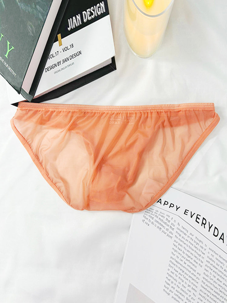 Men's Sheer Low-Rise Bikini with Contoured Pouch | dmunderwear detail image 17