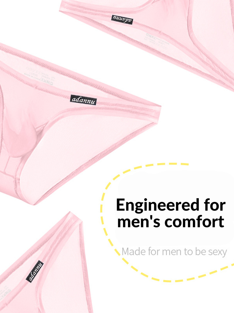 Men's Sheer Low-Rise Bikini with Contoured Pouch | dmunderwear detail image 8