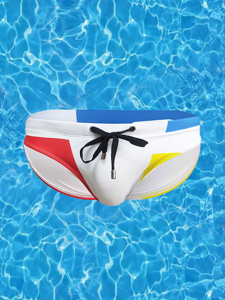 Men's 3D Pouch With Pad Beach Swim Briefs | dmunderwear