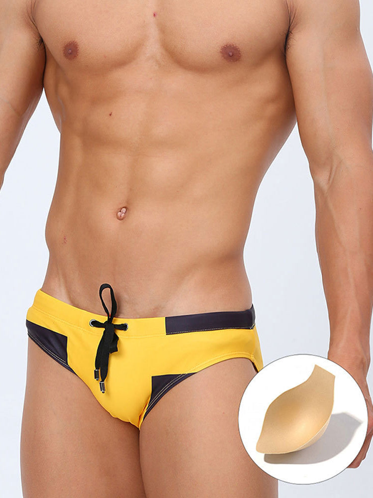 Men's 3D Pouch With Pad Beach Swim Briefs | dmunderwear detail image 11