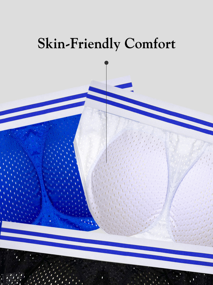 Men's Air Mesh Supportive Fit Seamless Comfort Briefs | dmunderwear detail image 7
