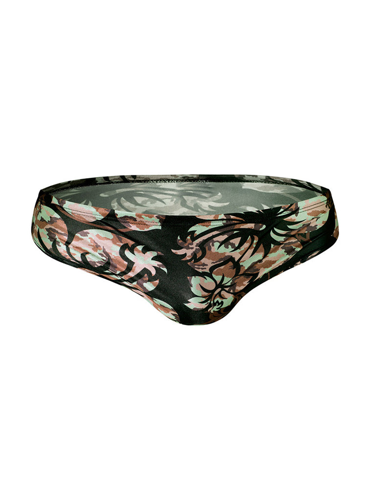 Men's Anti-Chafing Stretch Fabric Bold Prints Quick-Dry Swim Briefs | dmunderwear detail image 10