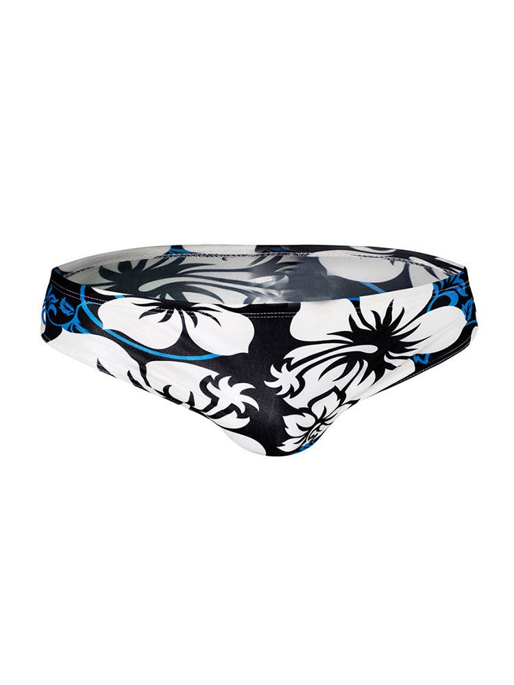 Men's Anti-Chafing Stretch Fabric Bold Prints Quick-Dry Swim Briefs | dmunderwear detail image 12