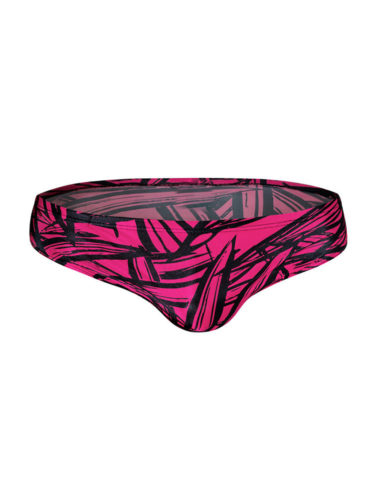 Men's Anti-Chafing Stretch Fabric Bold Prints Quick-Dry Swim Briefs | dmunderwear detail image 13