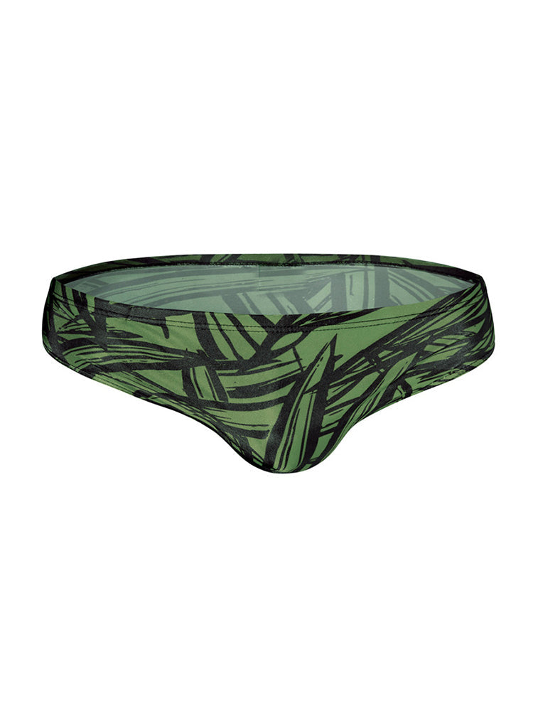 Men's Anti-Chafing Stretch Fabric Bold Prints Quick-Dry Swim Briefs | dmunderwear detail image 14