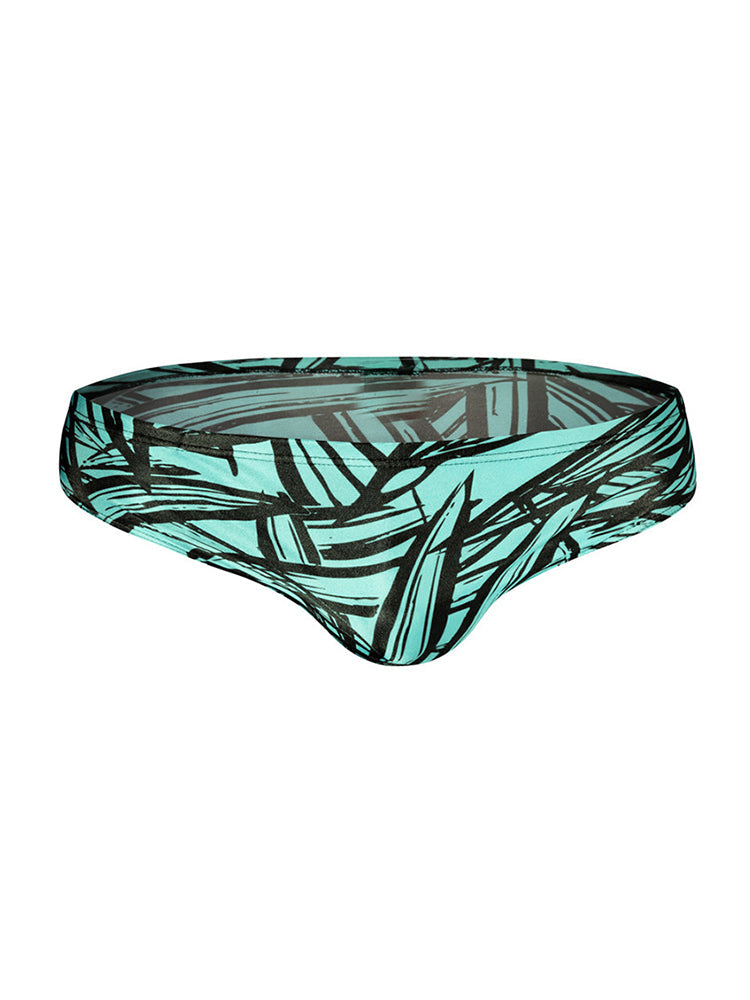 Men's Anti-Chafing Stretch Fabric Bold Prints Quick-Dry Swim Briefs | dmunderwear detail image 15