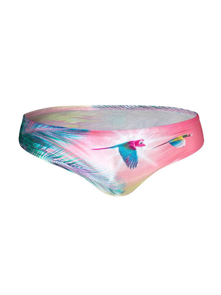 Men's Anti-Chafing Stretch Fabric Bold Prints Quick-Dry Swim Briefs | dmunderwear detail image 7