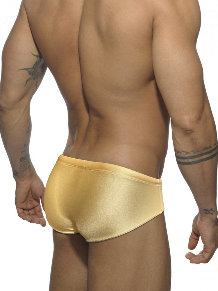 Men's Anti-Odor Sporty Cut Solid Color Swim Briefs | dmunderwear detail image 13
