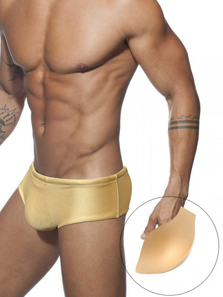Men's Anti-Odor Sporty Cut Solid Color Swim Briefs | dmunderwear detail image 14