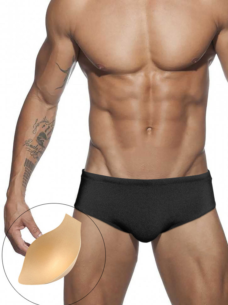 Men's Anti-Odor Sporty Cut Solid Color Swim Briefs | dmunderwear detail image 16