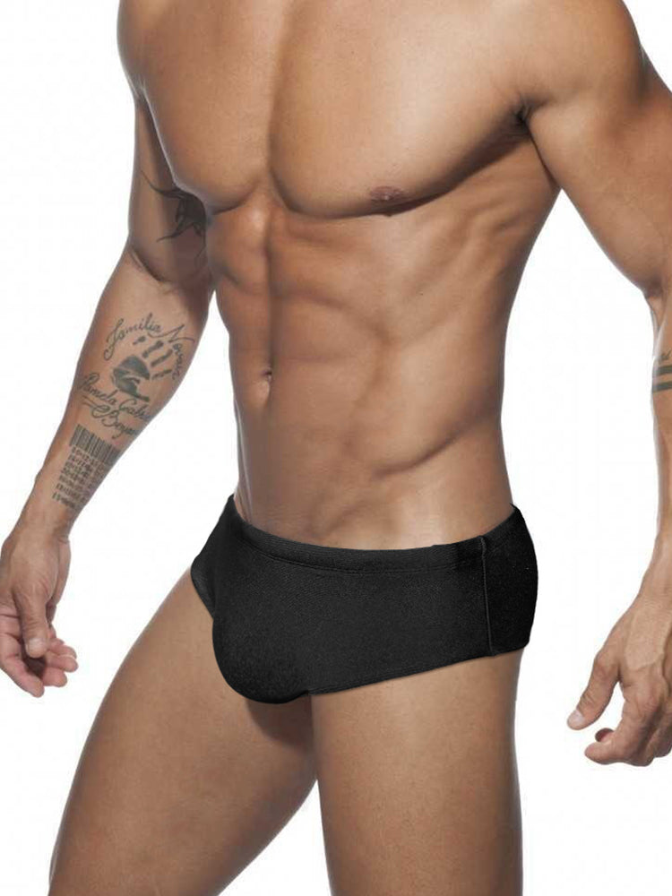 Men's Anti-Odor Sporty Cut Solid Color Swim Briefs | dmunderwear detail image 17
