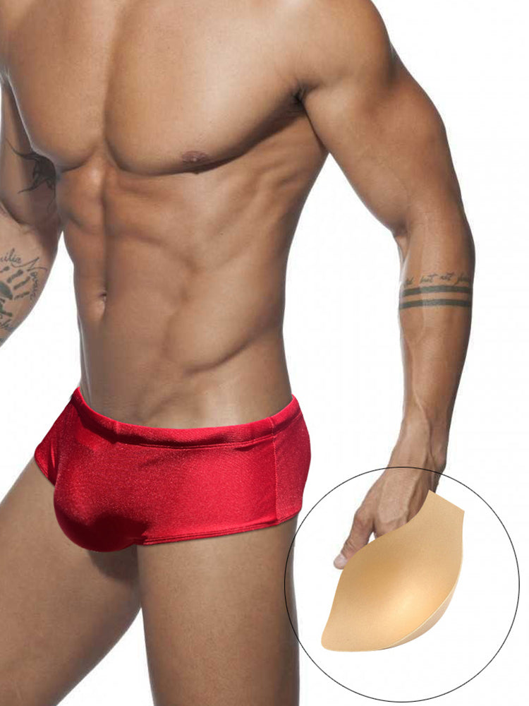 Men's Anti-Odor Sporty Cut Solid Color Swim Briefs | dmunderwear detail image 20