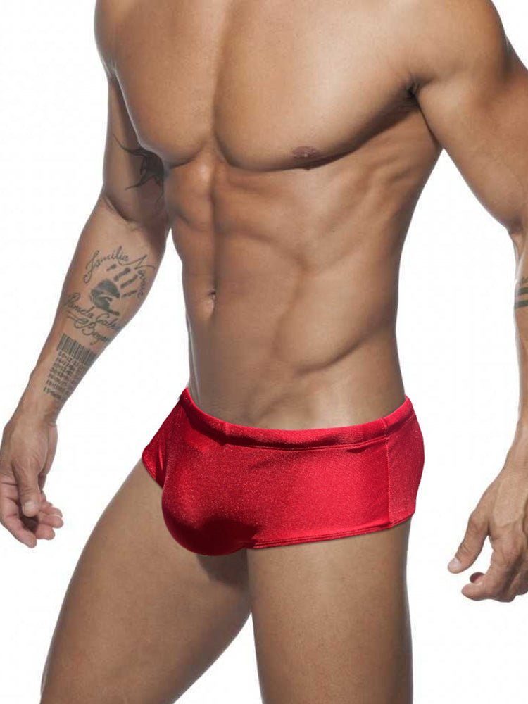 Men's Anti-Odor Sporty Cut Solid Color Swim Briefs | dmunderwear detail image 4