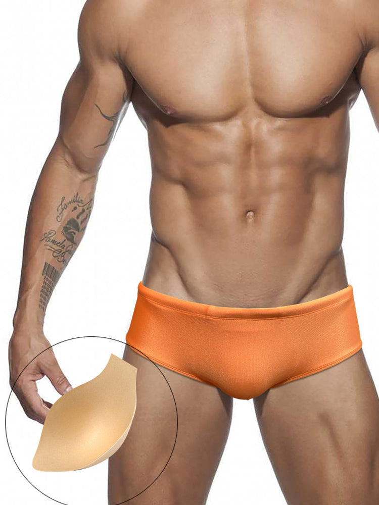 Men's Anti-Odor Sporty Cut Solid Color Swim Briefs | dmunderwear detail image 6