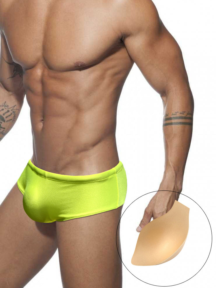 Men's Anti-Odor Sporty Cut Solid Color Swim Briefs | dmunderwear detail image 8