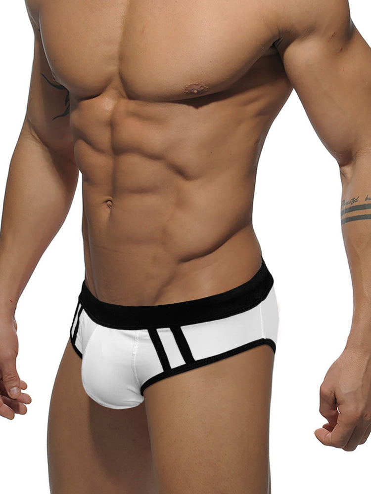 Men's Antibacterial Quick-Dry Expanded Pouch Swim Briefs | dmunderwear detail image 10