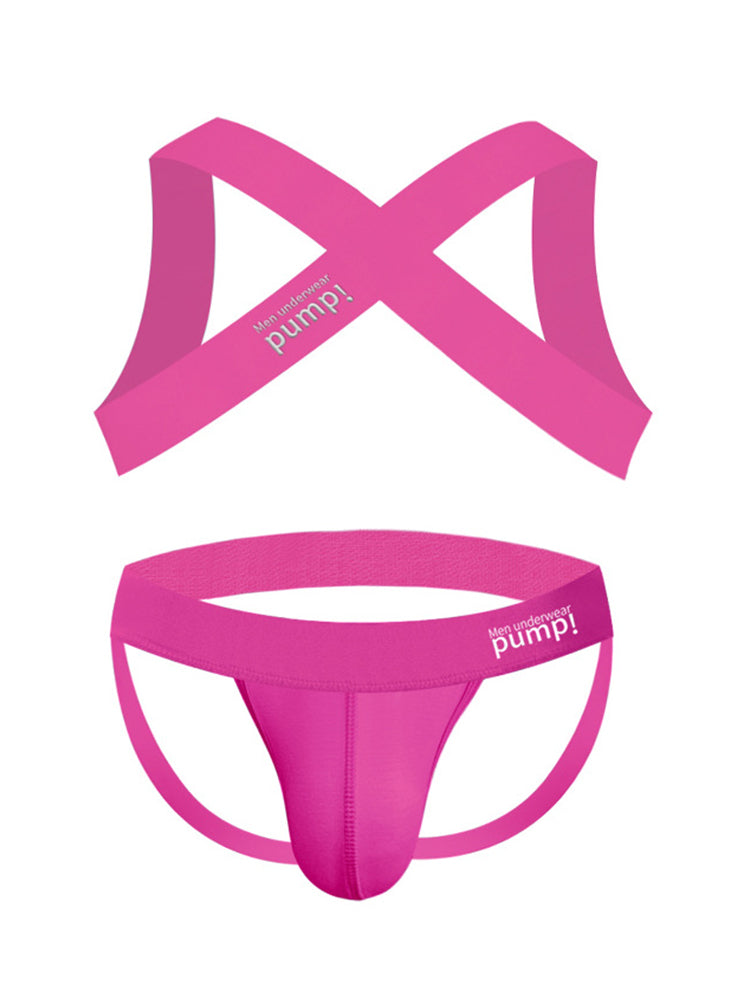 Men's Athletic High-Elasticity Compression Activewear Shoulder Strap & Underwear | dmunderwear detail image 12