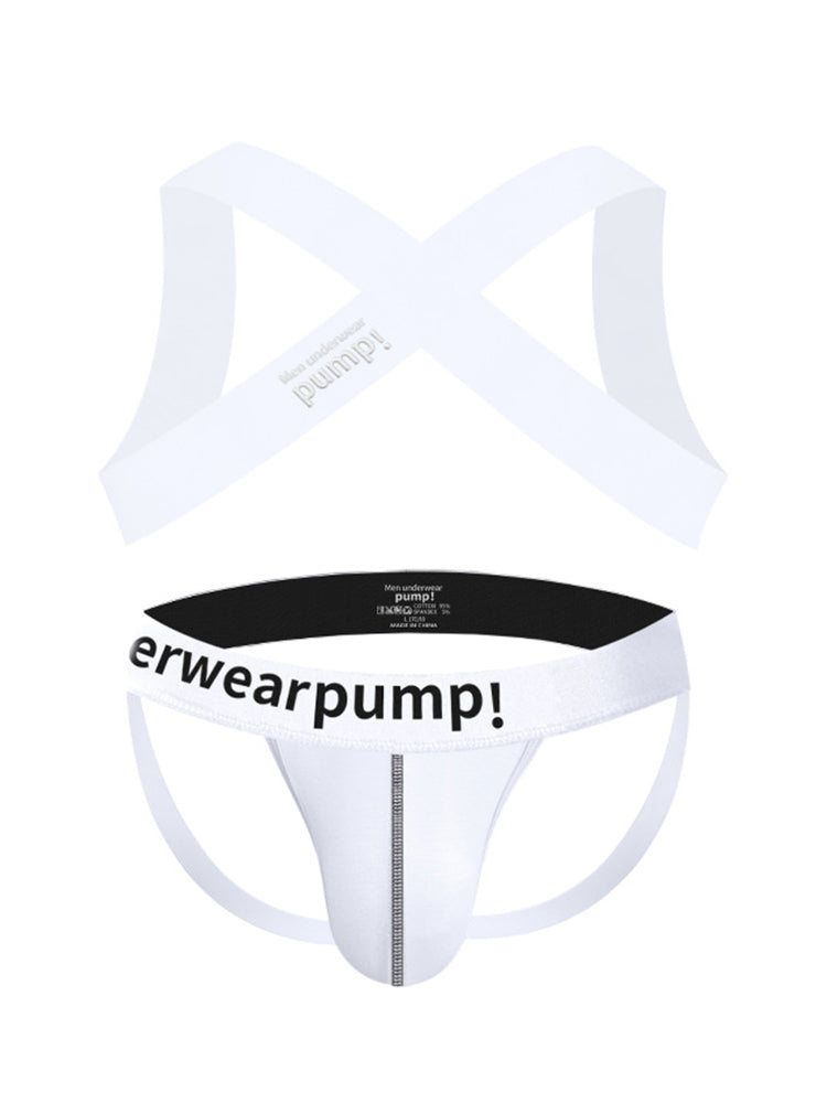 Men's Athletic High-Elasticity Compression Activewear Shoulder Strap & Underwear | dmunderwear detail image 15