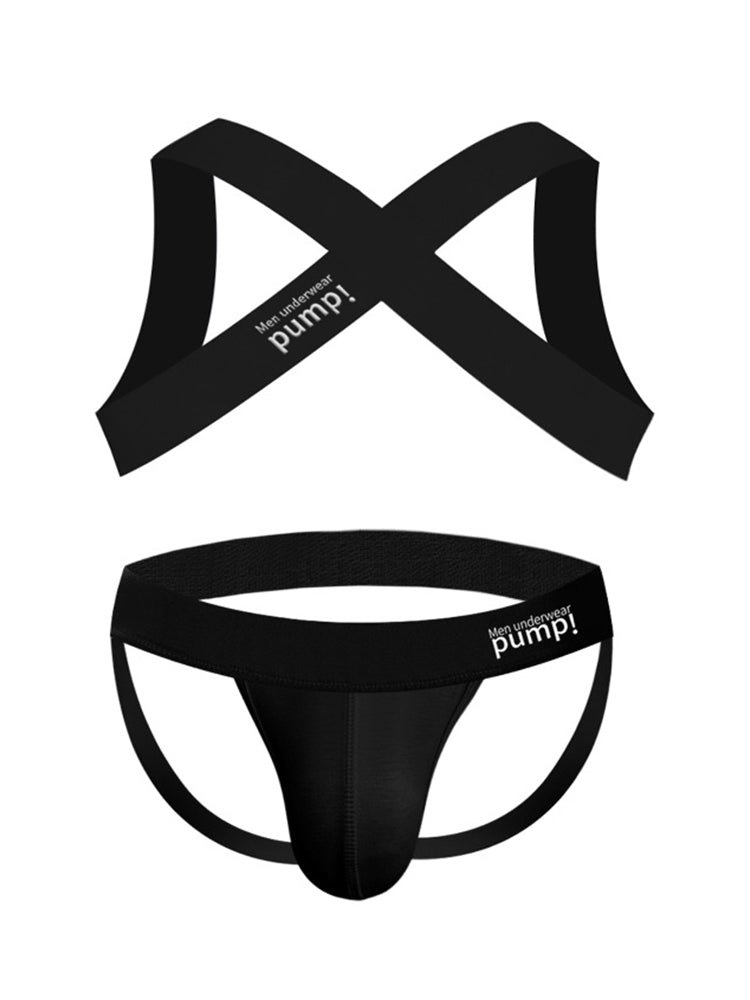 Men's Athletic High-Elasticity Compression Activewear Shoulder Strap & Underwear | dmunderwear detail image 7