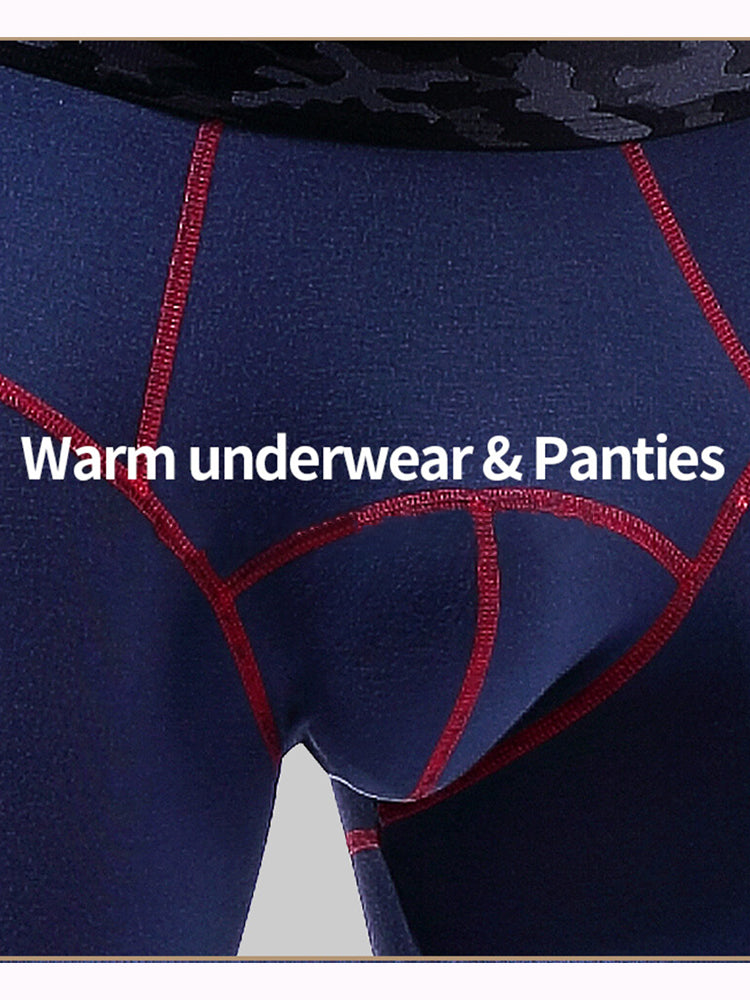 Men's Autumn Johns Underwear 2 in 1 Design Warm Polyester Tights | dmunderwear detail image 11