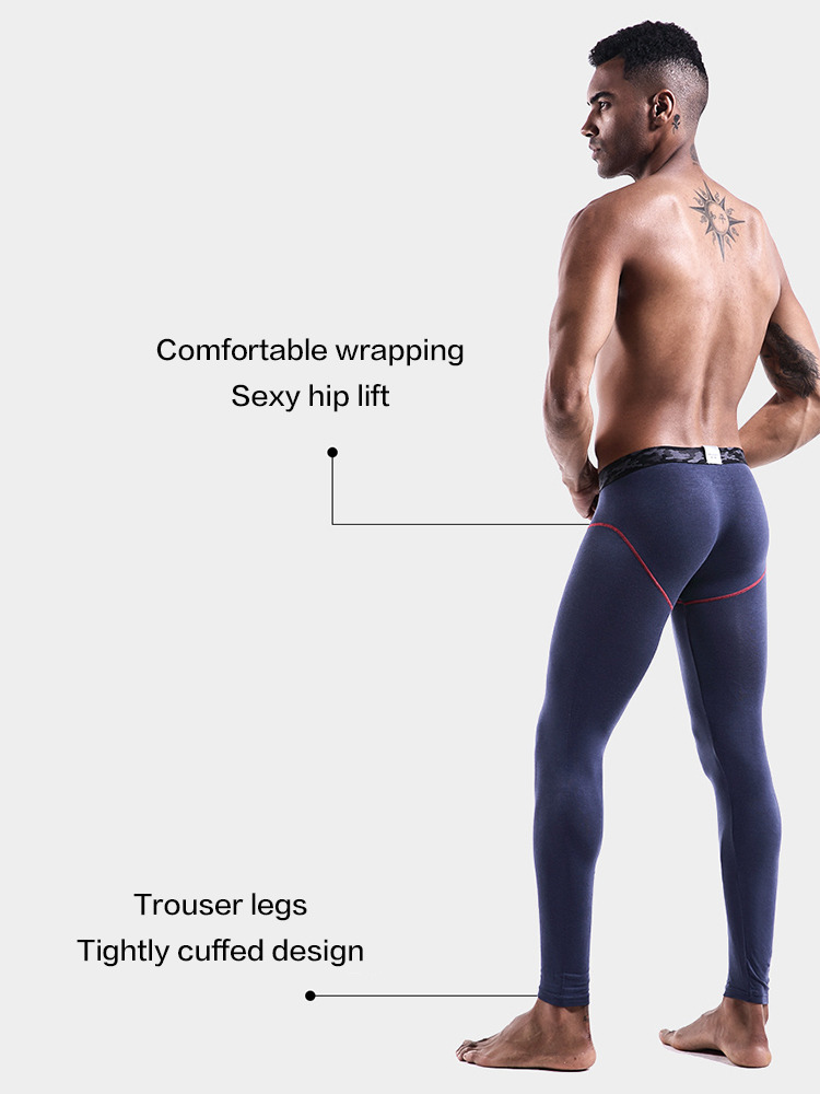 Men's Autumn Johns Underwear 2 in 1 Design Warm Polyester Tights | dmunderwear detail image 9