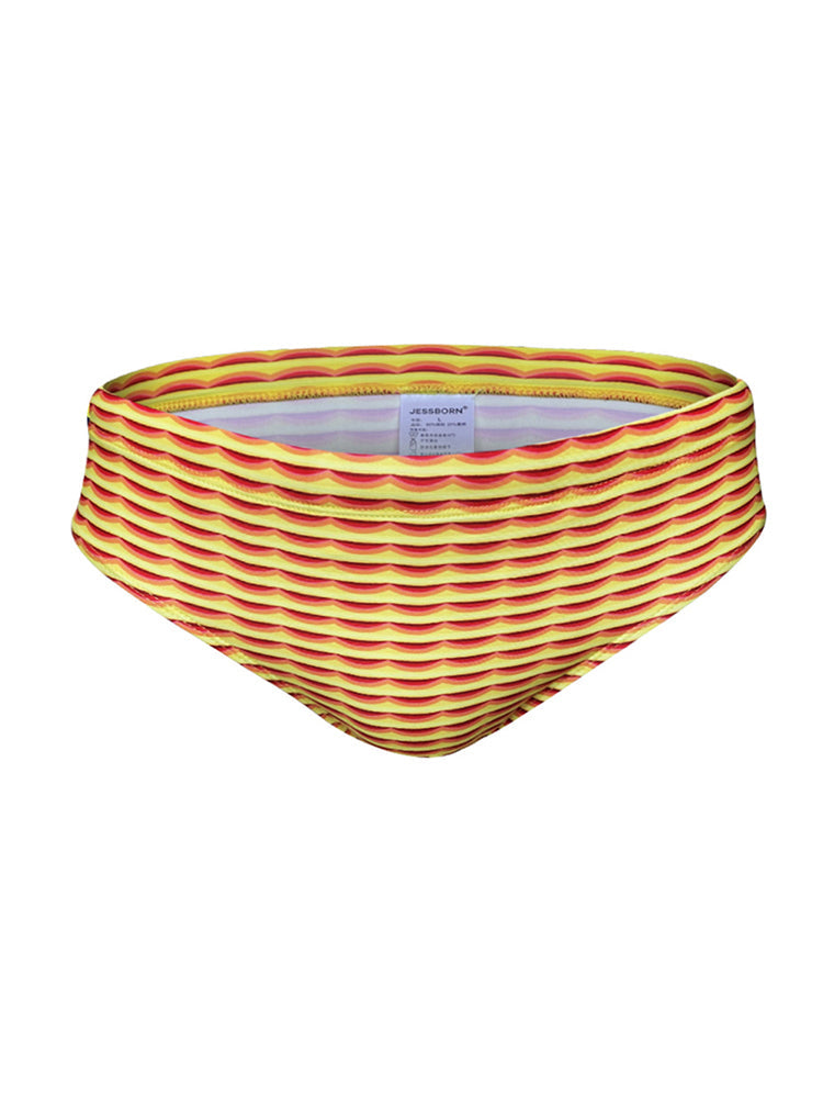 Men's Bold Prints Antibacterial Low-Rise Swim Briefs | dmunderwear detail image 15