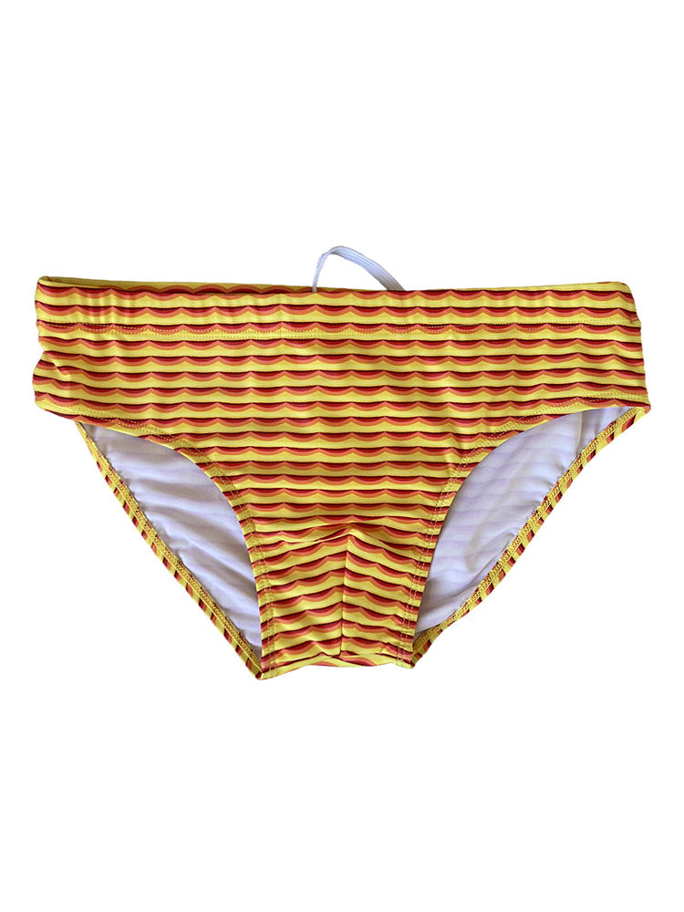 Men's Bold Prints Antibacterial Low-Rise Swim Briefs | dmunderwear detail image 18