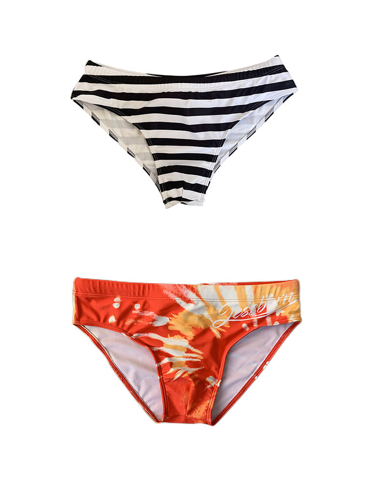 Men's Bold Prints Antibacterial Low-Rise Swim Briefs | dmunderwear detail image 20