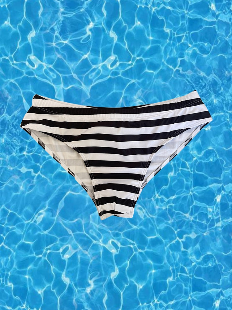 Men's Bold Prints Antibacterial Low-Rise Swim Briefs | dmunderwear detail image 5
