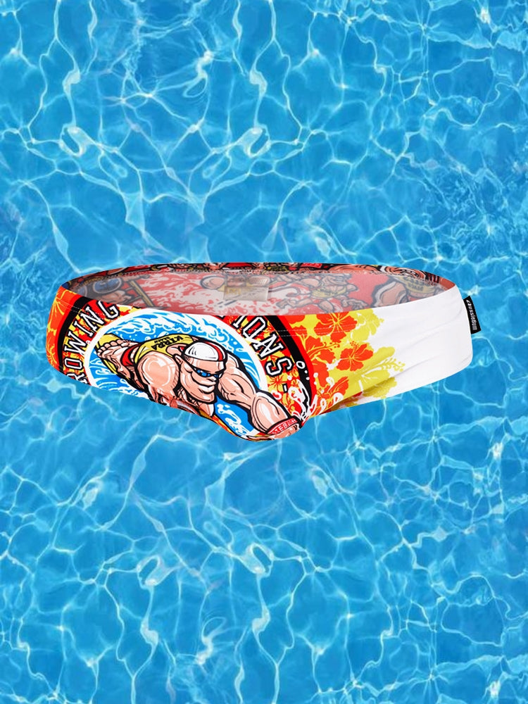 Men's Bold Prints Full Coverage Eco-Friendly Swim Trunks | dmunderwear