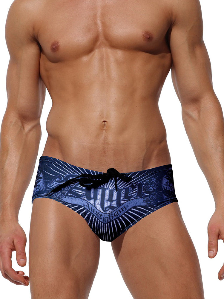 Men's Bold Prints Full Coverage Eco-Friendly Swim Trunks | dmunderwear detail image 13
