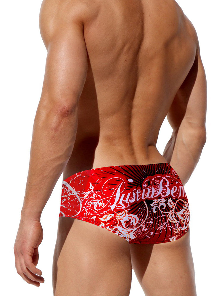 Men's Bold Prints Full Coverage Eco-Friendly Swim Trunks | dmunderwear detail image 16