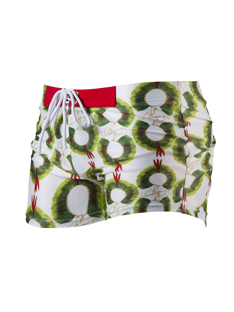 Men's Bold Prints Quick-Dry Fabric Seamless Comfort Swim Shorts & Trunks | dmunderwear