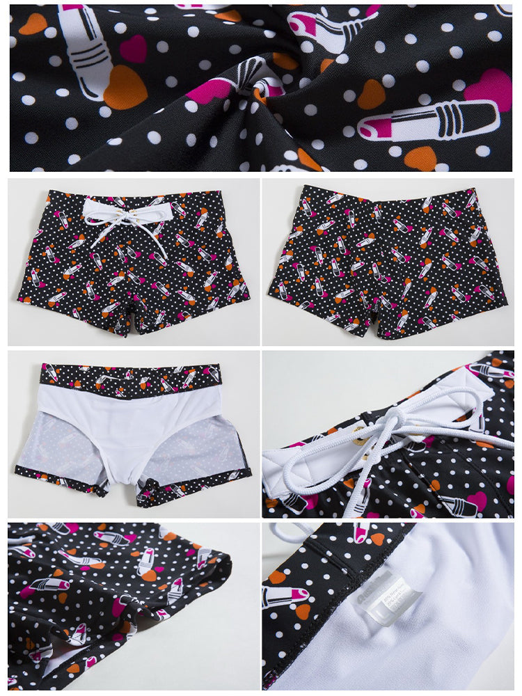 Men's Bold Prints Quick-Dry Fabric Seamless Comfort Swim Shorts & Trunks | dmunderwear detail image 20