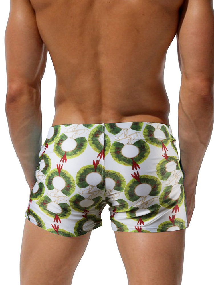 Men's Bold Prints Quick-Dry Fabric Seamless Comfort Swim Shorts & Trunks | dmunderwear detail image 4