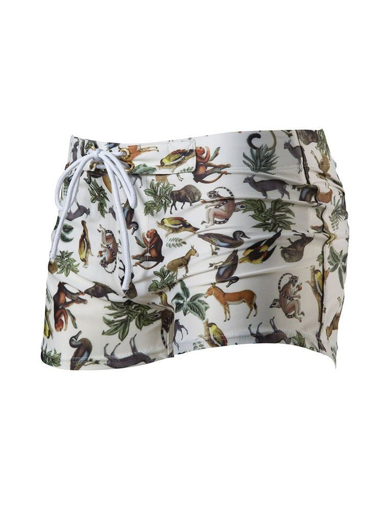 Men's Bold Prints Quick-Dry Fabric Seamless Comfort Swim Shorts & Trunks | dmunderwear detail image 6