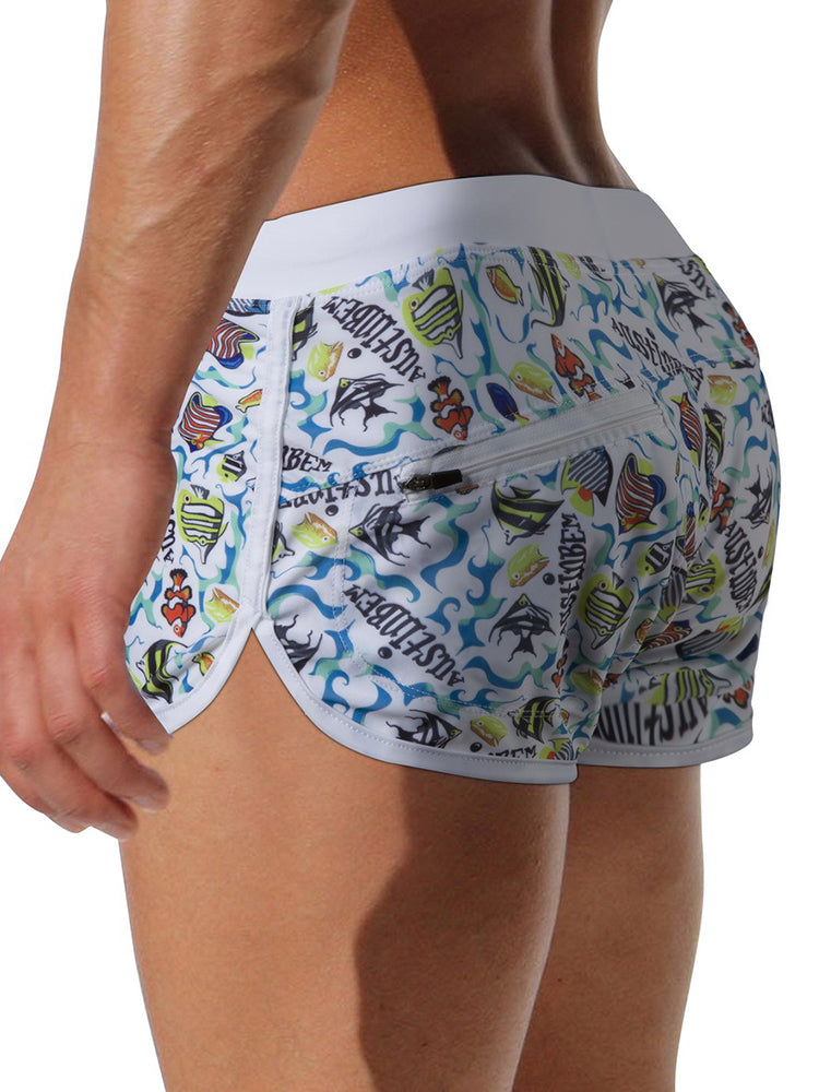 Men's Bold Prints Quick-Dry Pocket Swim Shorts & Trunks | dmunderwear detail image 19